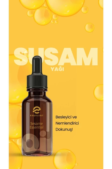 Esqulent %100 Saf Soğuk Sıkım Susam Yağı Cildi Temizler Ve Derinlemesine Besler Saçı Besler - 3