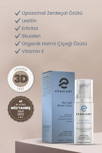Esqulent Mavi Işık Korumalı, Nemlendirici Ve Ton Eşitleyici Krem 50 ml - 3