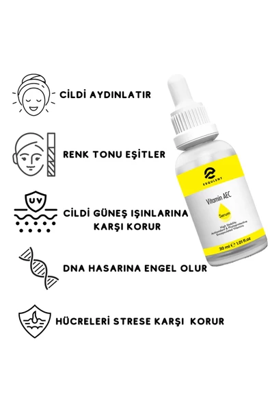 Esqulent Vitamin AEC Serum- Vitamin A, E ve C içeren Canlandırıcı, Aydınlatıcı Serum 30 ml - 3