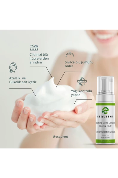 Esqulent Yüz Ve Vücut Temizleme Köpüğü 150 ml - 2