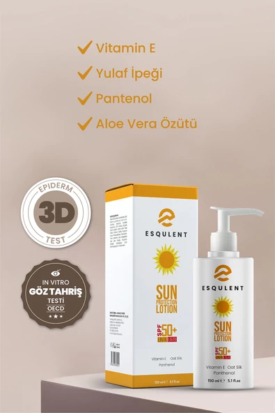 Esqulent Yüksek Korumalı Güneş Losyonu Spf 50 Cildinizin Uva / Uvb Güneş Işınlarına Karşı Korur - 3