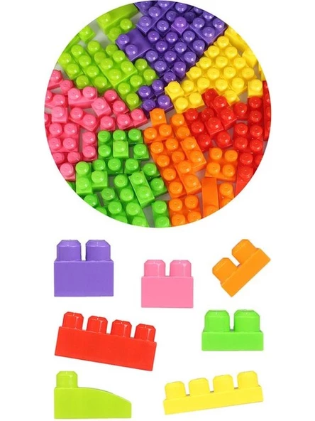 Asya Oyuncak Play Blox Parlak Blok Yapı Oyuncakları Çantalı 56 Parça 2892 - 3