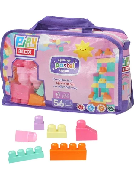 Asya Oyuncak Play Blox Pastal Yapı Bloklar Çantalı 56 Parça 2915