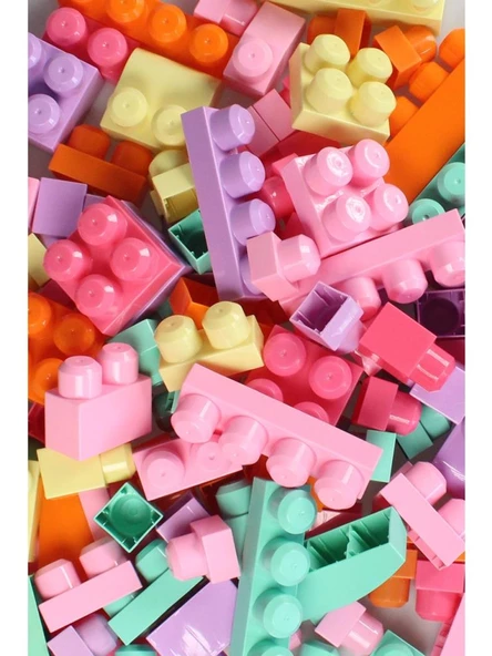 Asya Oyuncak Play Blox Pastal Yapı Bloklar Çantalı 56 Parça 2915 - 3