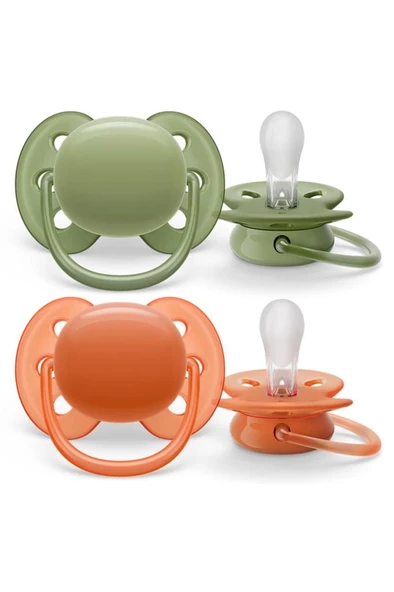 Philips Avent Ultra Soft Emzik 18 Ay 2'li Paket Turuncu
