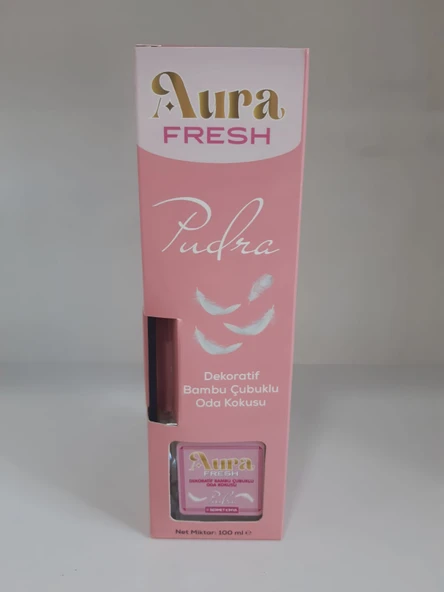 Aura Fresh Bermet Kimya Pudra Bambu Çubuklu Dekoratif  Oda Kokusu| 100 Ml - Resim 2