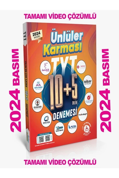Ünlüler Karmas 2024 TYT 10 + 5 Deneme - 2