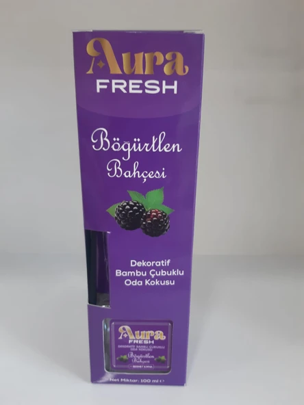 Aura Fresh Bermet Kimya Böğürtlen Bahçesi Bambu Çubuklu Dekoratif  Oda Kokusu| 100 Ml - Resim 4