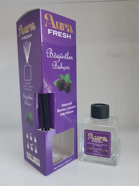 Aura Fresh Bermet Kimya Böğürtlen Bahçesi Bambu Çubuklu Dekoratif  Oda Kokusu| 100 Ml