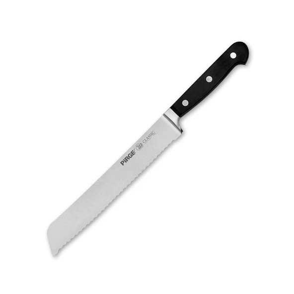Pirge Classic Ekmek Bıçağı Dişli 22 cm Siyah