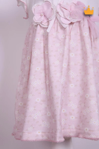 Babydola Kız Bebek Bayramlık Çiçekli Elbise 15223 - 4
