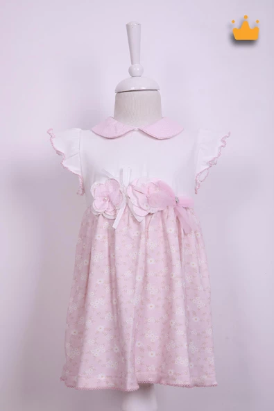 Babydola Kız Bebek Bayramlık Çiçekli Elbise 15223