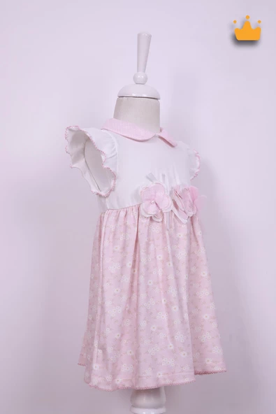 Babydola Kız Bebek Bayramlık Çiçekli Elbise 15223 - 5
