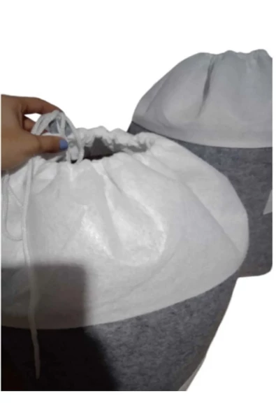 CimriKese Keçe Ev Desenli Torbalı Oyuncak Sepeti, Çamaşır Sepeti Küçük Boy - 3