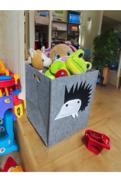 CimriKese Kirpi Keçe Oyuncak Sepeti, Çamaşır Sepeti - 2