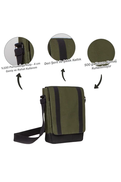 Tomris Hatun Günlük Kullanıma Uygun Kanvas Heybe Model Laptop Okul Çantası - 4