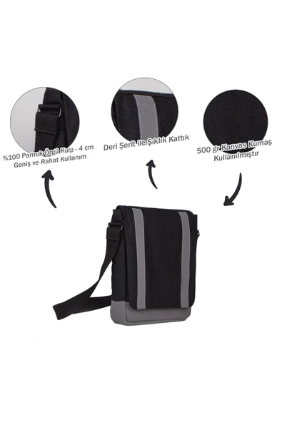 Tomris Hatun Günlük Kullanıma Uygun Kanvas Heybe Model Laptop Okul Çantası - 5