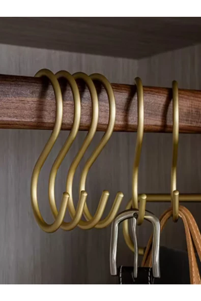 CimriKese Mutfak, Elbise Dolabı Askı; Kupa, Kemer, Çanta Askısı; S Kanca Askı 10 Adet - 2