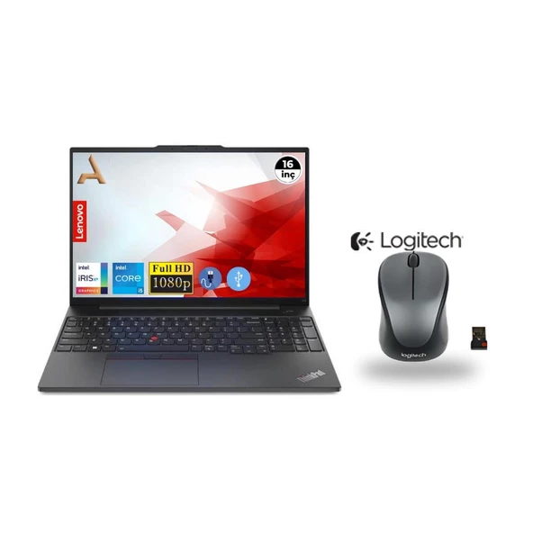 Lenovo ThinkPad E16 Gen1 İ5-1335U 21JN0005TX Atl35 24GB 1TB M.2 SSSD  16" W11Pro  Dizüstü Bilgisayar+Mouse