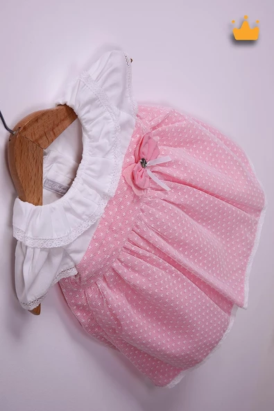 Babydola Kız Bebek Bayramlık Dantelli Elbise 15077 - 5