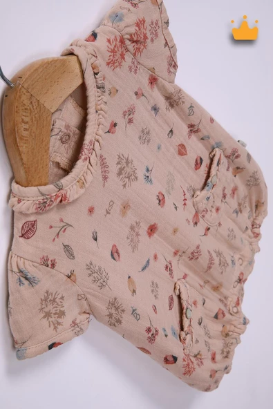 Babydola %100 Pamuk Kız Bebek Tulum Bayramlık 12049 - 6