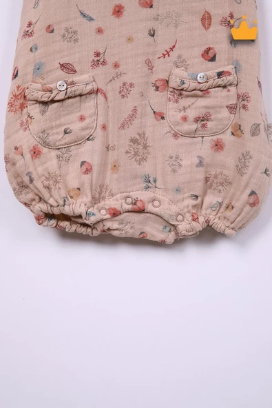 Babydola %100 Pamuk Kız Bebek Tulum Bayramlık 12049 - 5
