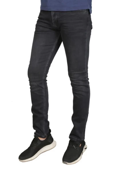 Cazador Parker Denim Erkek Kot Pantolon Slim Fit  0773 Yıkamalı Siyah