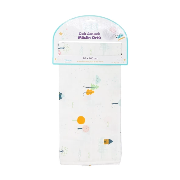 Sebi Bebe Çok Amaçlı Müslin Örtü 80x100 Cm