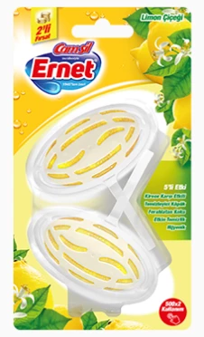 ERNET KLOZET BLOK ÇAMAŞIR SUYU KATKILI LİMON KOKULU 2X40 GR