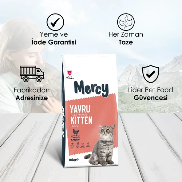 Mercy Tavuklu Yavru Kedi Maması 10 Kg - 3