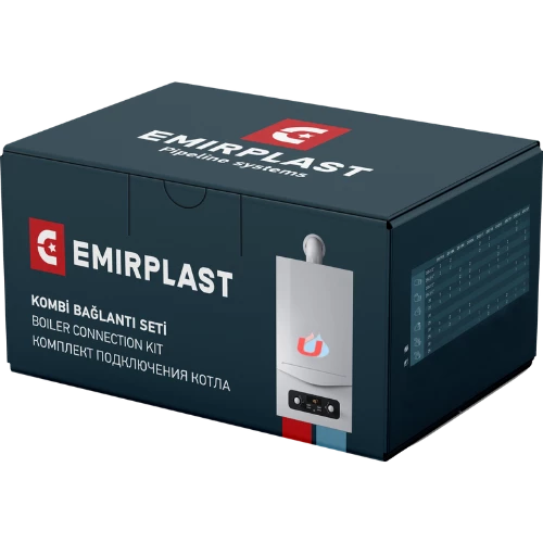 Emirplast Kombi Alt bağlantı montaj seti düz pp 8`li Paket