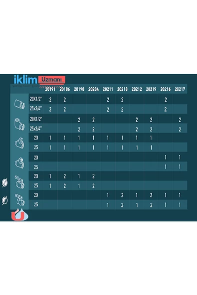 Emirplast Kombi Alt bağlantı montaj seti dirsekli pp 8`li Paket - 2