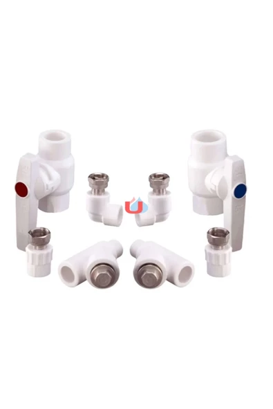 Emirplast Kombi Alt bağlantı montaj seti dirsekli pp 8`li Paket - 4