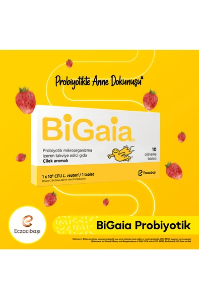 BİGAİA,Probiyotik Çilek Aromalı Çiğneme 10 Tablet