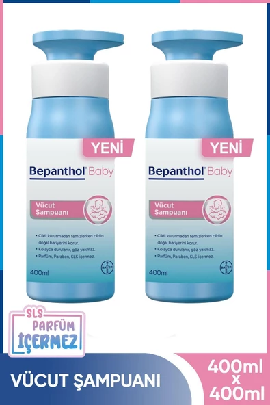 BEPANTHOL,Baby Vücut Şampuanı 400 ml 2 Adet