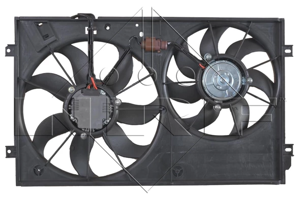 FAN MOTORU DAVLUMBAZLI CIFTLI KASA 400mm GOLF V-VI - PASSAT 1.2 TSI - 1.4 TSI - 1.6i - 1.6