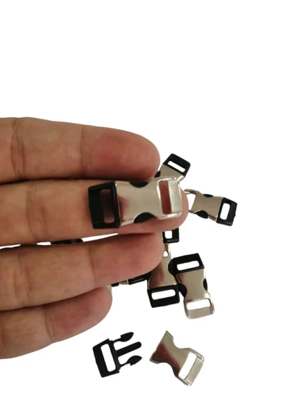Parakord Bileklik İçin 3''8 Zamak Klips, Bileklik Kilidi 10 Adet - 2