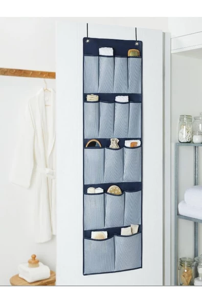 LeylArt Home Organizer Kapı Arkası 16 Bölmeli\ Kumaş Organizer\ Banyo Düzenleyici\ Bez Düzenleyici