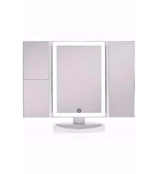 Naturalove Makyaj Aynası LED Işıklı Kapaklı Beyaz - 3