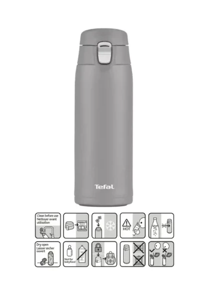 Tefal Light Mug Termos Ultra Hafif Gri 193 gr 400 ml