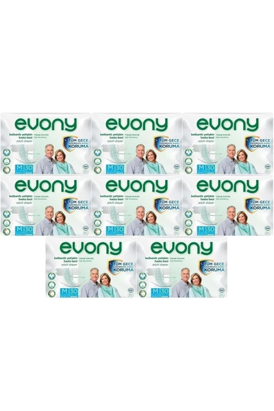 EVONY,Hasta Bezi Yetişkin Bel Bantlı Tekstil Yüzey M-orta Boy 240 Adet (8pk*30)