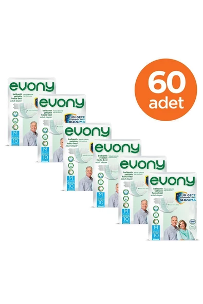 EVONY,Yetişkin Hasta Bezi Medıum 60 Adet - 3