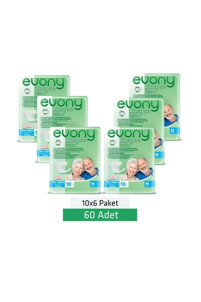 EVONY,Yetişkin Hasta Bezi Medıum 60 Adet - 2