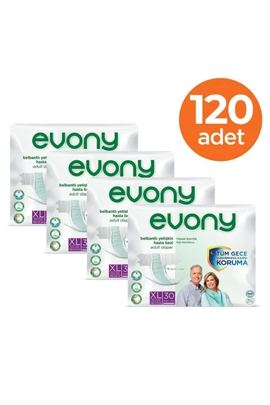 EVONY,Yetişkin Hasta Bezi Extra Large 120 Adet - 3