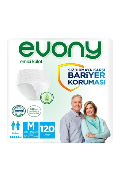 EVONY,Emici Külot Unısex Medıum 30x4'lü (120 ADET)