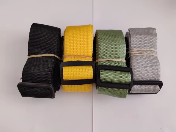 Siyah, Sarı, Su Yeşili ve Gri Renk Valiz Kemeri 4 Cm toplam 4 Adet ürün görseli