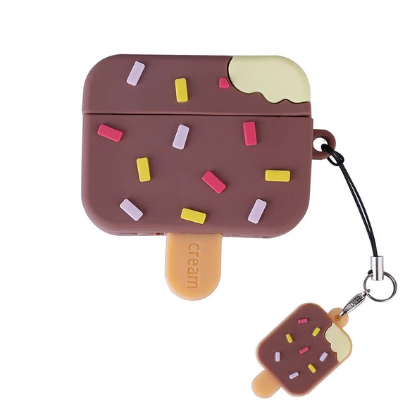 Apple Airpods Pro 2  TPU Kabartma Figürlü İpli Airbag 37 Silikon Kılıf - Resim 2