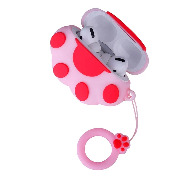 Apple Airpods Pro 2  TPU Kabartma Figürlü İpli Airbag 37 Silikon Kılıf - Resim 8
