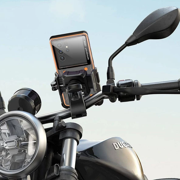 Anti-Knock Airbag Tasarımlı Universal 6.9"inç Su Geçirmez  Voter Kapak - Resim 5