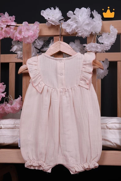 Babydola %100 Pamuk Kız Bebek Tulum Bayramlık 15080 - 10